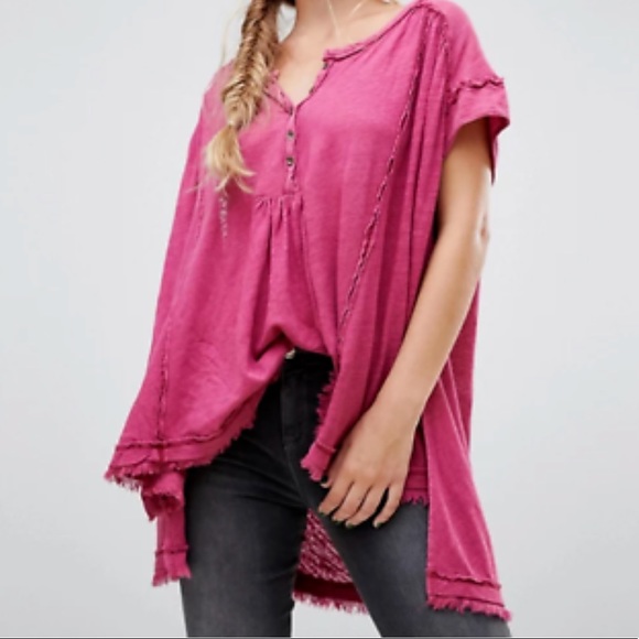 Free People Aster Oversized Tunic Top Size S - Picture 3 of 16
